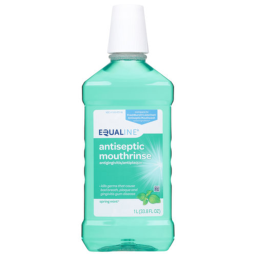 Equaline Mouthrinse, Antiseptic, Spring Mint 33.8 Fl Oz