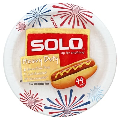 Solo Paper Plates, Heavy Duty, 8.5 Inch