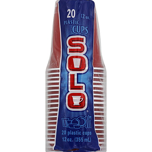 Solo Plastic Cups Red 12oz