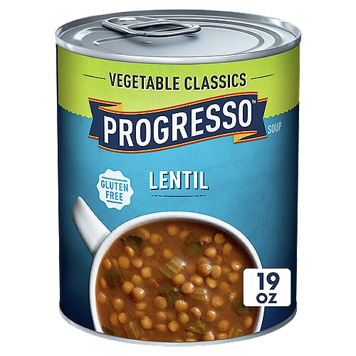 Progresso Gluten Free Low Fat Vegetable Classics Lentil Soup 19 Oz Can