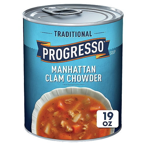 Progresso Traditional Manhattan Clam Chowder Soup, Gluten Free, 19 Oz Can