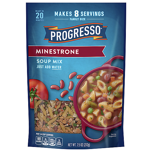 Progresso Minestrone Soup Mix Family Size 7.5 Oz Pouch
