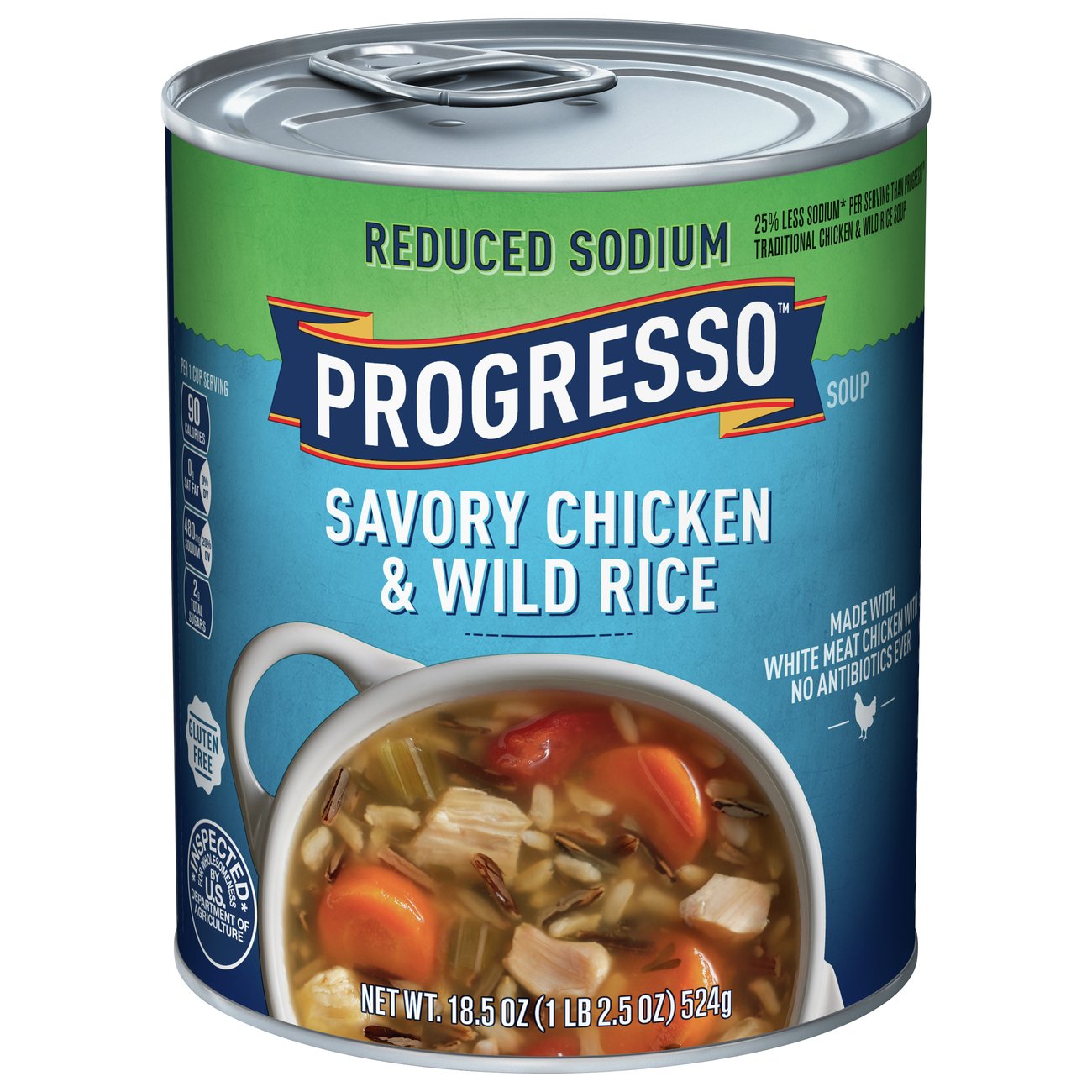 Progresso Reduced Sodium Soup, Savory Chicken & Wild Rice, 19 Oz