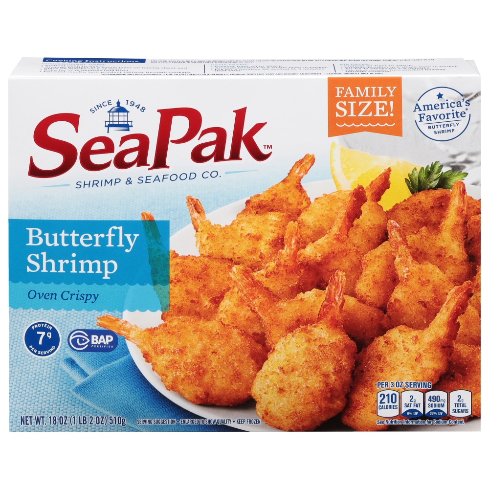 SeaPak Butterfly Shrimp, Oven Crispy, Family Size 18 Oz