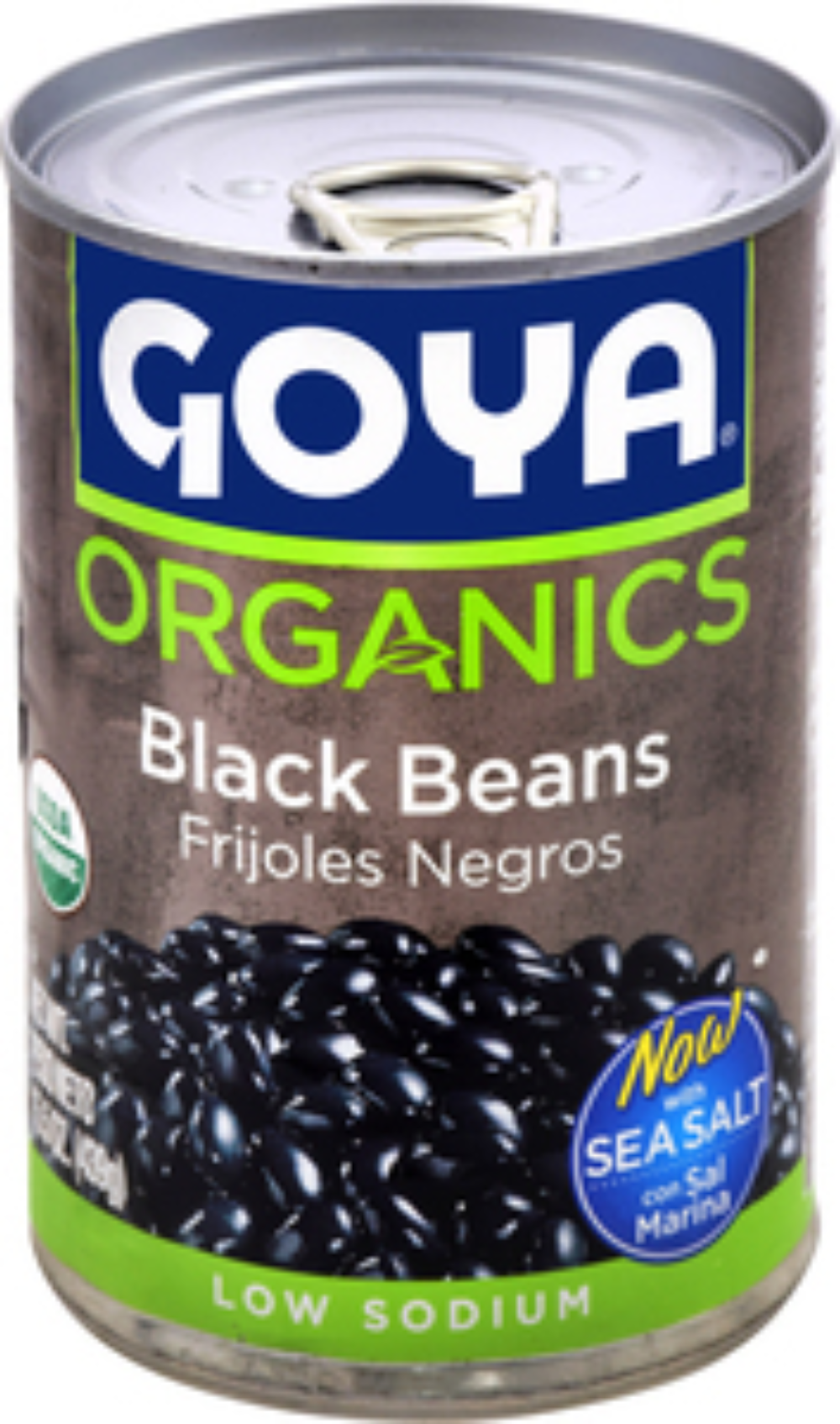 Goya Organic Black Beans Low Sodium -- 15.5 Oz