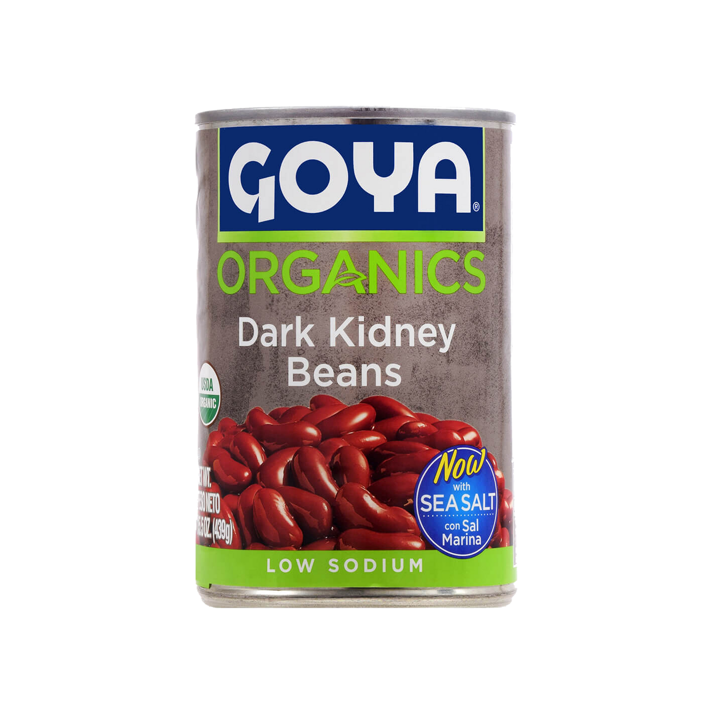 Goya Organics Low Sodium Dark Kidney Beans 15.5 Oz