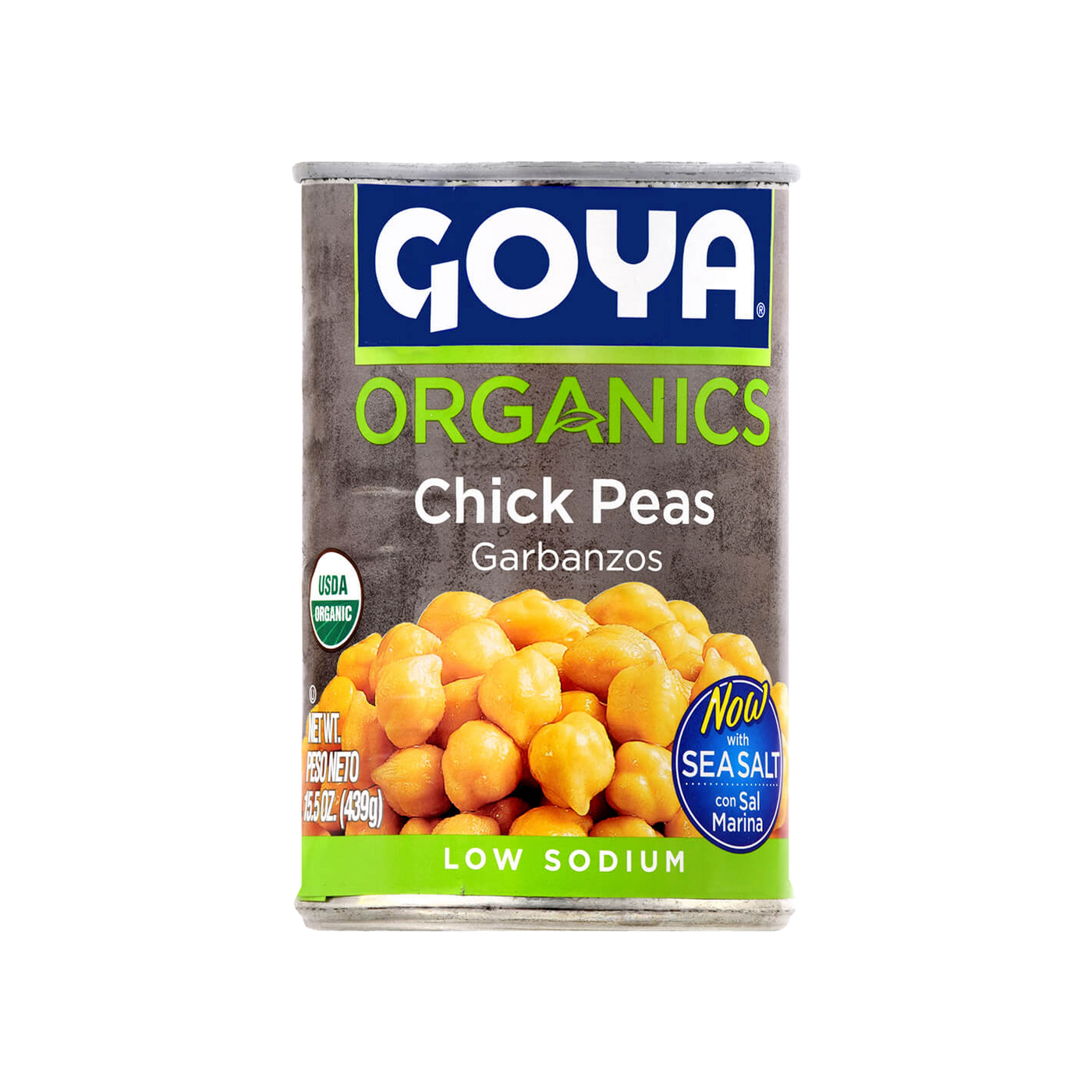 Goya Organic Chick Peas Low Sodium 15.5 Oz
