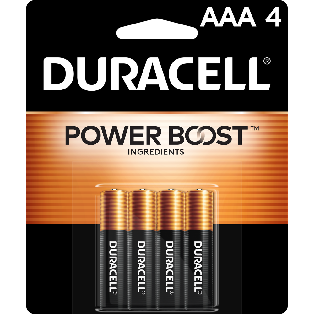 Duracell Coppertop AAA Batteries - 4 Pack Alkaline Battery
