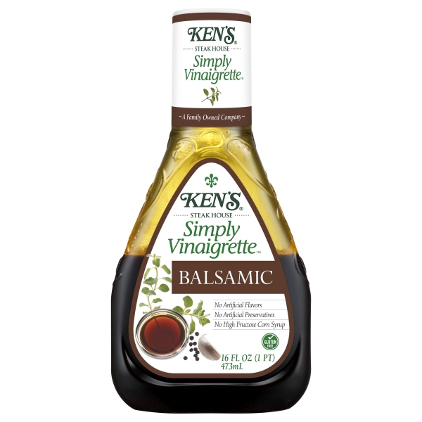 Ken's Steak House Simply Vinaigrette Balsamic Salad Dressing - 16fl Oz