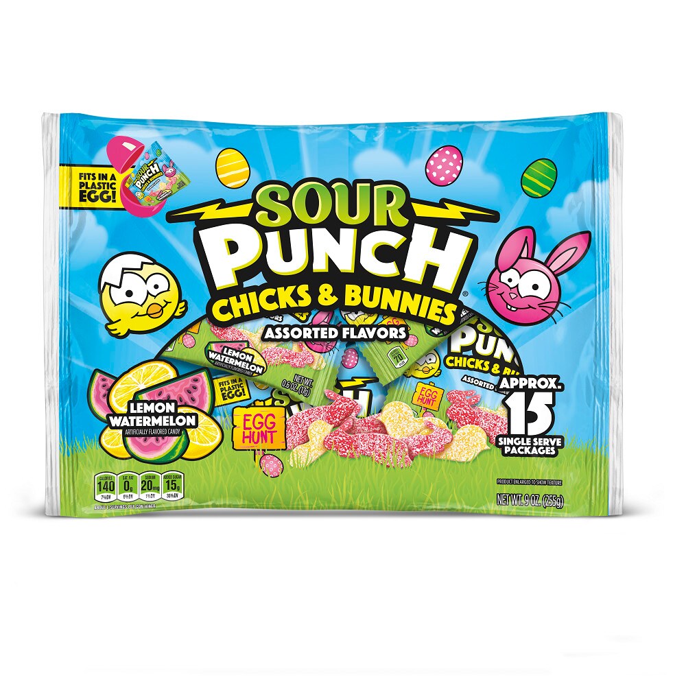 Sour Punch Assorted Flavors Chicks & Bunnies 9 Oz