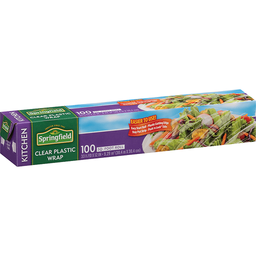 Springfield Clear Plastic Wrap With Push 'N Lock Tabs 100 Sq. Ft. Box