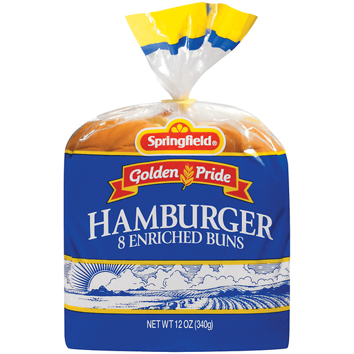 Springfield Hamburger Buns 8 Ct Bag