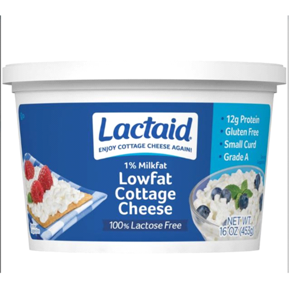 Lactaid Cottage Cheese Whole Fat 4% 16 Oz