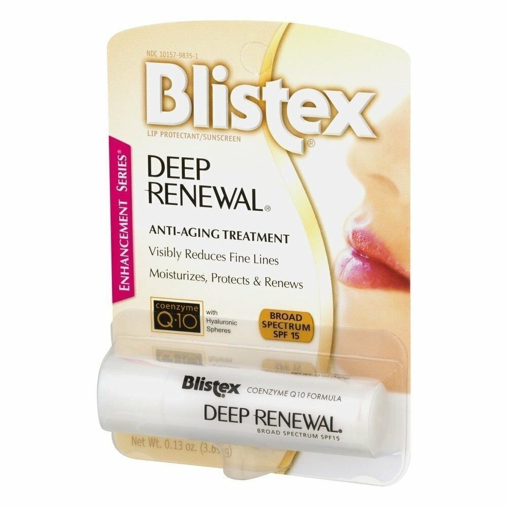 Blistex Lip Balm SPF 15 Anti Aging Deep Renewal Gentle 0.13 Ounce Case Of 12