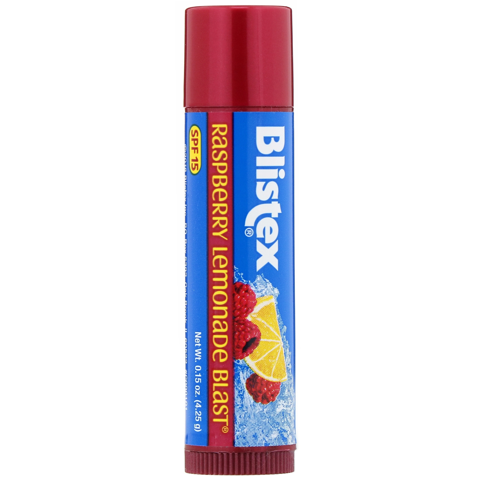 Blistex Raspberry Lemonade Blast Fruit Blend Lip Balm SPF 15 0.15 Oz