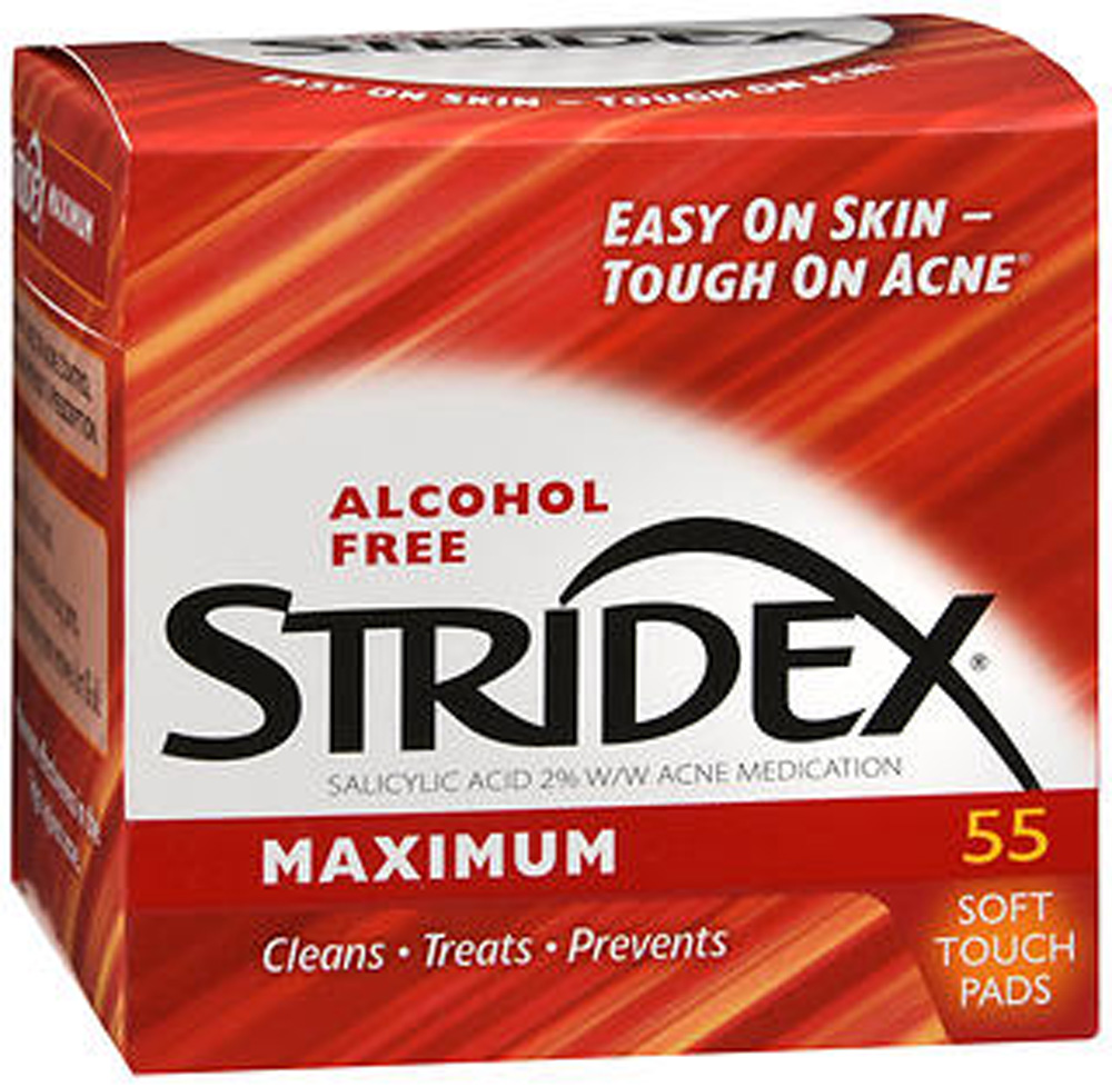 Stridex Alcohol Free Maximum Acne Medication Soft Touch Pads