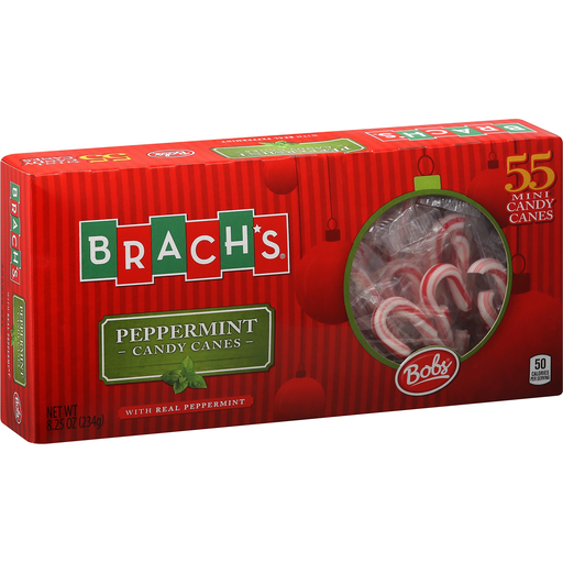 Brach's Peppermint Holiday Mini Candy Canes 55 Ct Box
