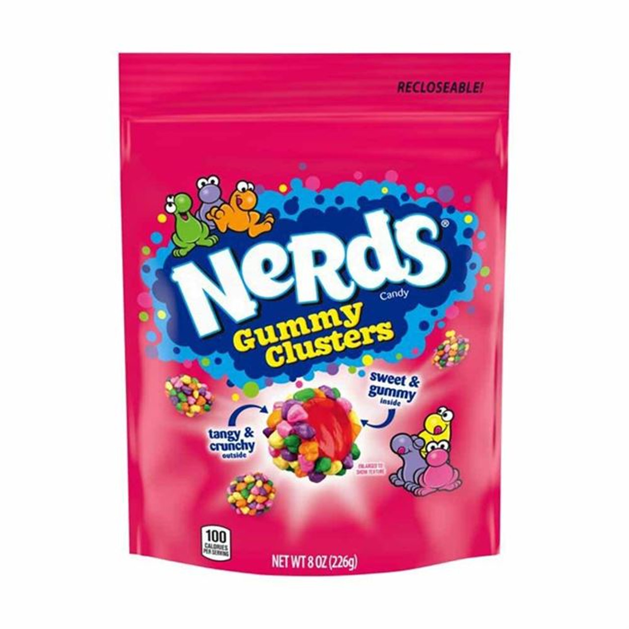 Nerds Candy Gummy Clusters Rainbow Candy, 8 Oz