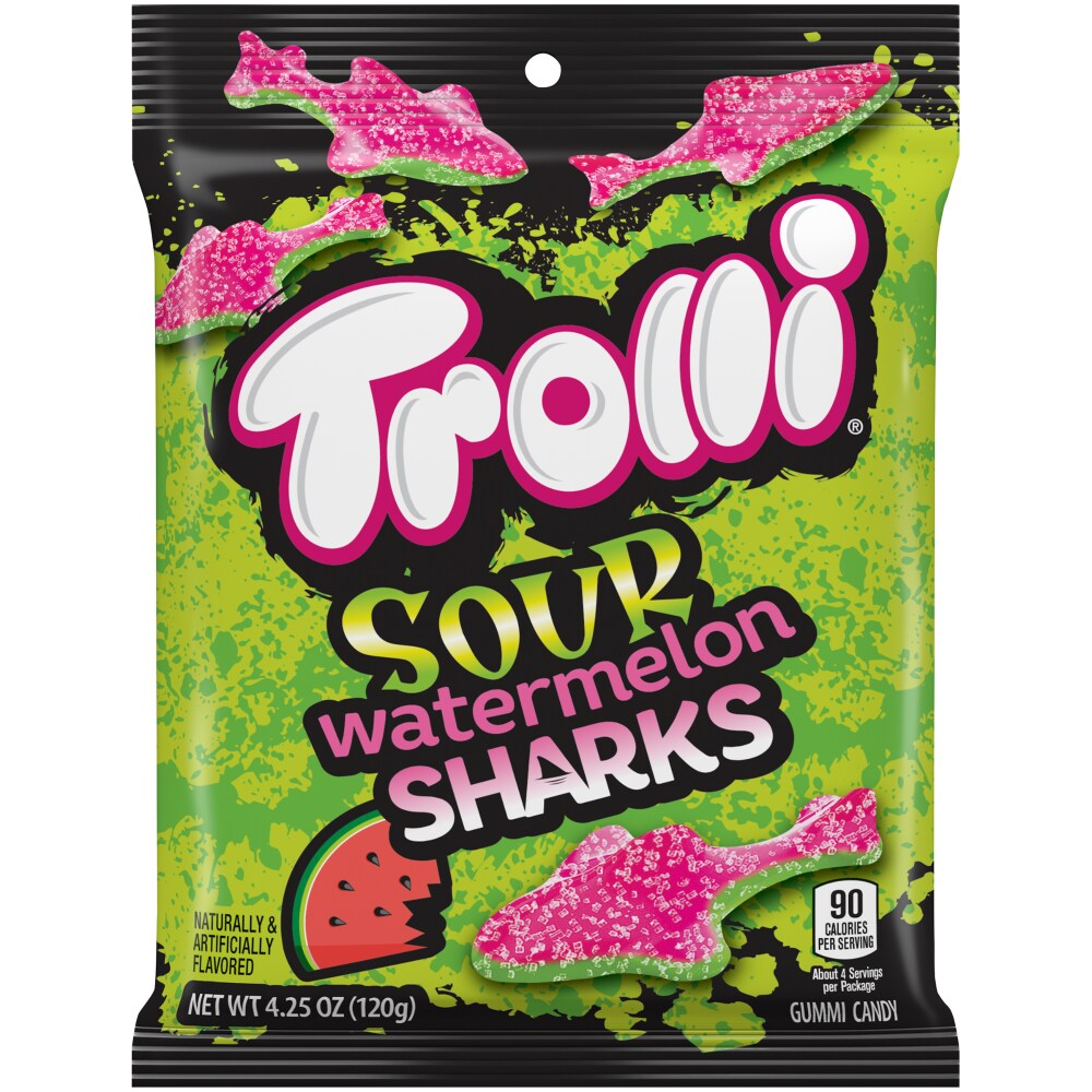 Trolli Sour Watermelon Sharks Chewy Candy - 4.25-oz. Bag