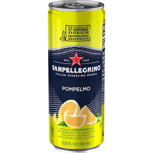 Sanpellegrino Italian Sparkling Drink, Grapefruit, 11.15 Fl Oz