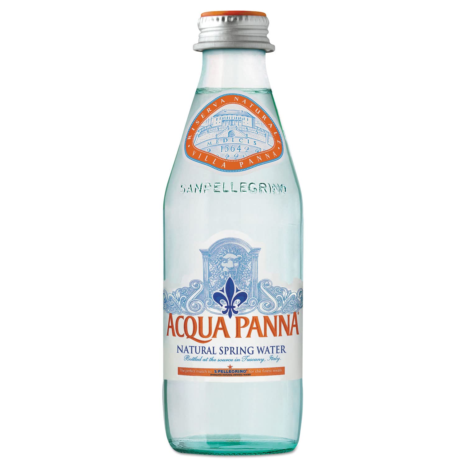 Acqua Panna Natural Spring Water, 8.45 Fl Oz Glass Water Bottles