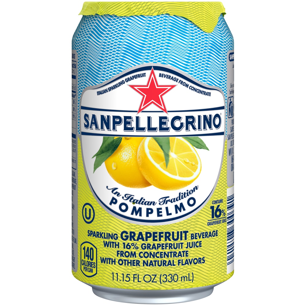 Sanpellegrino Grapefruit Italian Sparkling Drinks, 11.15 Fl Oz. Can