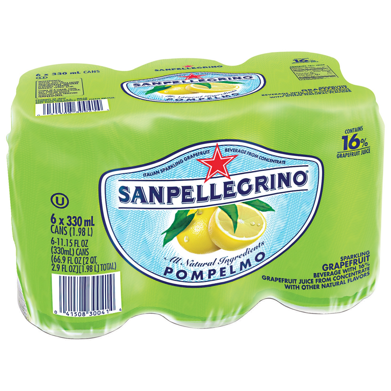 Sanpellegrino Italian Pompelmo Sparkling Grapefruit Beverage 24 Pack Of 11.15 Fl Oz Cans