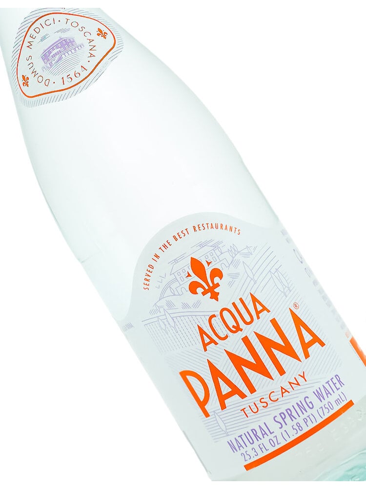 Acqua Panna Natural Spring Water, 25.3 Fl Oz Glass Water Bottle