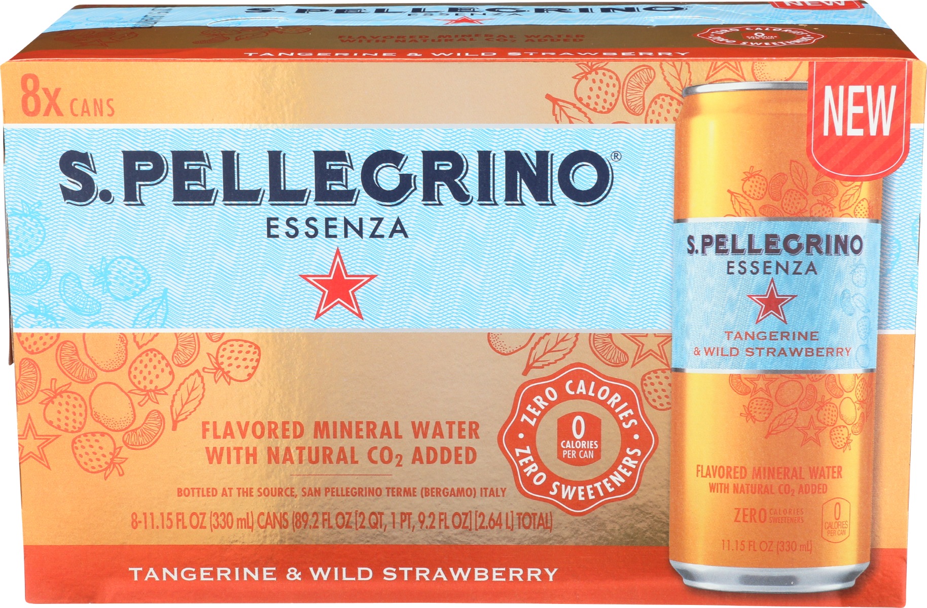 S. Pellegrino Essenza Tangerine & Wild Strawberry Mineral Water - 11.15 Fl Oz