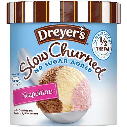 Edy's Slow Churned Light Ice Cream No Sugar Added Neapolitan