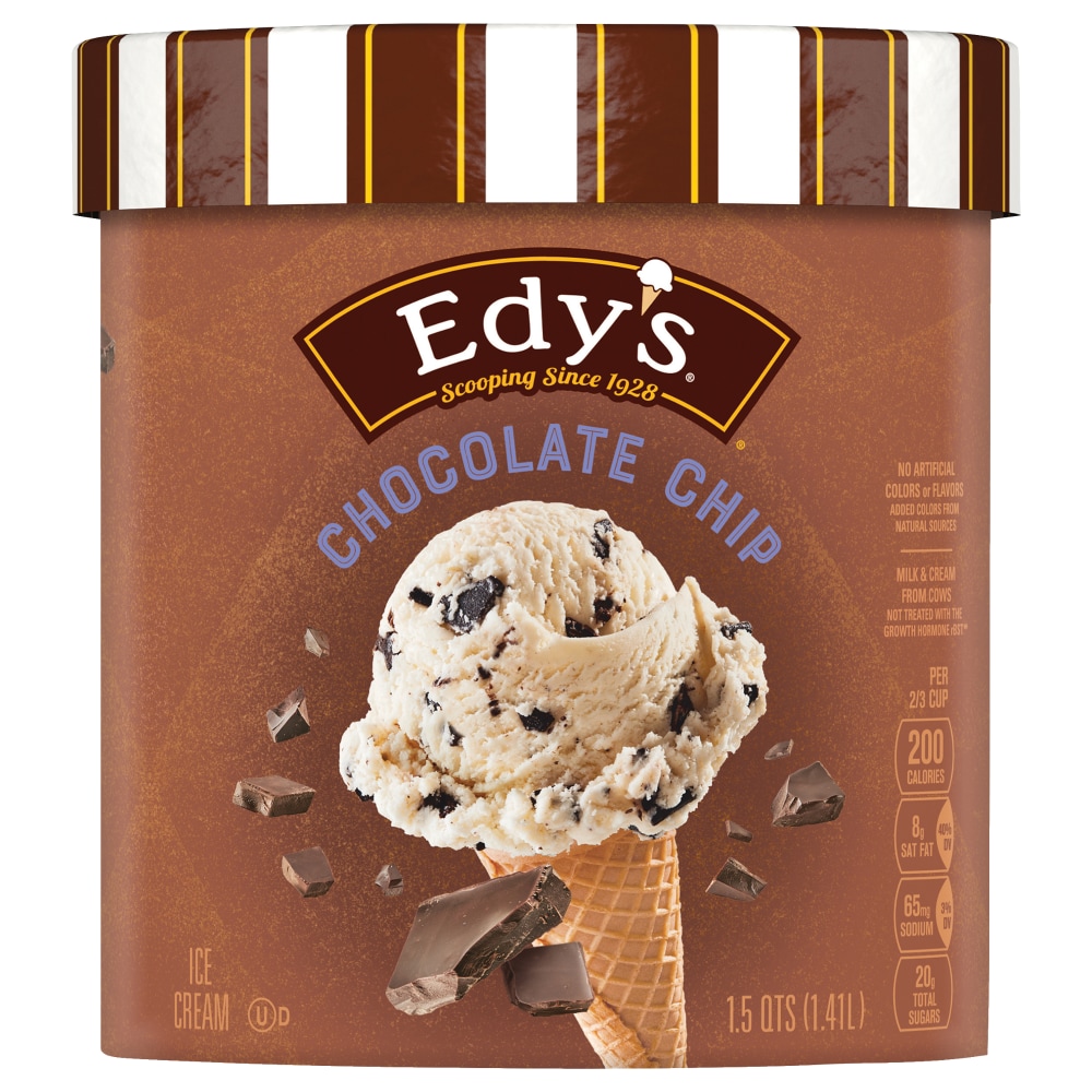 Edy'S/Dreyer'S Chocolate Chip Ice Cream, 1.5 Quarts