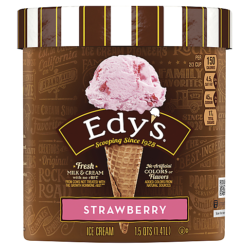 Edy's Lip Smackin' Strawberry Ice Cream 1.5 Qt
