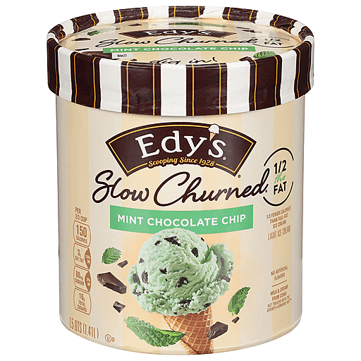 Edy's Edy`s Slow Churned Light Mint Chocolate Chip Ice Cream 1.5 Qt