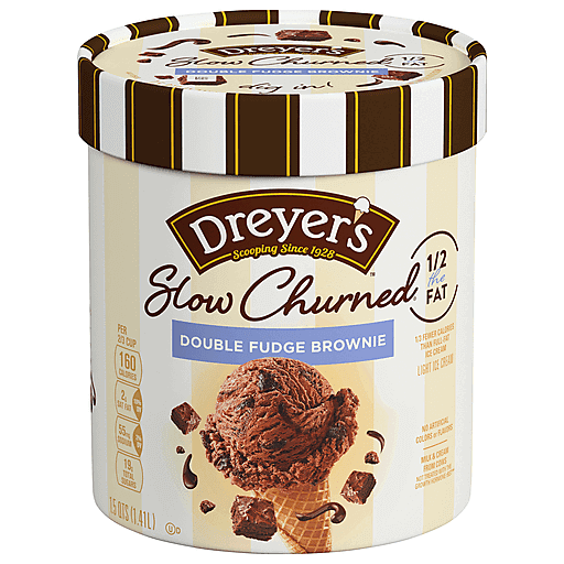 Edy's Slow Churned Double Fudge Brownie Ice Cream 48oz