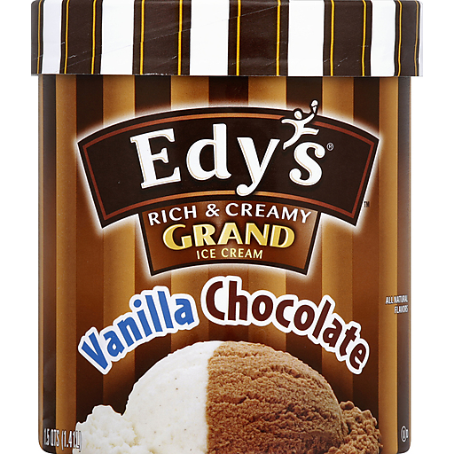 Edy's DREYER'S Vanilla & Chocolate Ice Cream 1.5 Qt. Tub