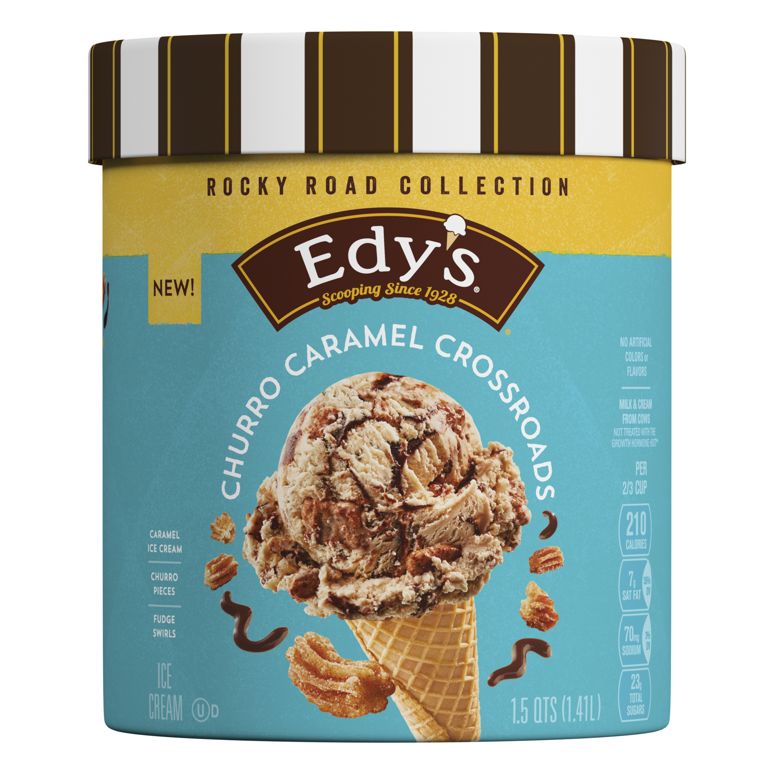Edy's Rocky Road Collection Churro Caramel Crossroads Ice Cream
