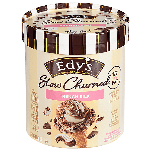 Edy's Ice Cream, Light, Slow Churned, French Silk 1.5 Qt