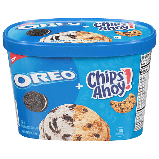 Dreyer's Oreo + Chips Ahoy Frozen Dairy Dessert 1.5 Qt