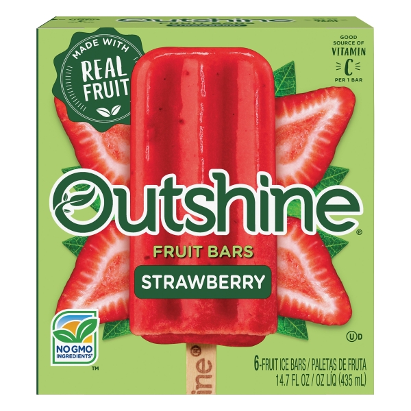 Outshine 6 Pack Strawberry Fruit Ice Bars