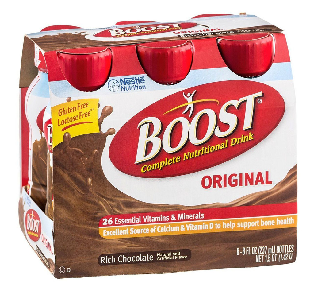 Boost Original Balanced Rich Chocolate Nutritional Drink 6 - 8 Fl Oz Bottles