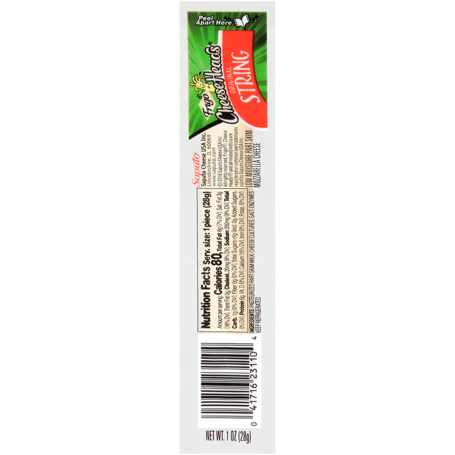 Frigo Cheese Heads String Cheese, 100% Natural, Mozzarella