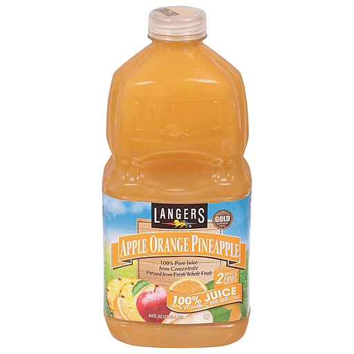 Langers Apple Orange Pineapple 100% Juice 64 Fl Oz