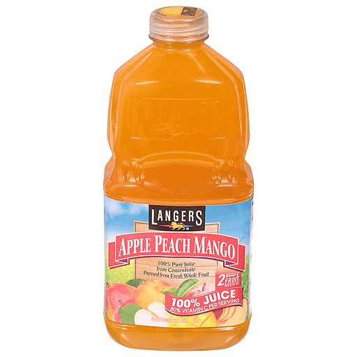 Langers 100% Juice, Apple Peach Mango 64 Fl Oz