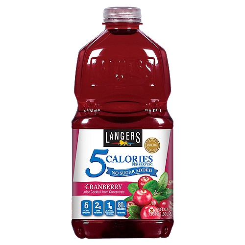 Langers No Sugar Added Cranberry Juice Cocktail 64 Fl Oz