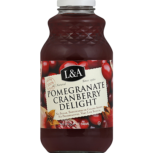 L&A L & A Juice, Pomegranate Cranberry Delight