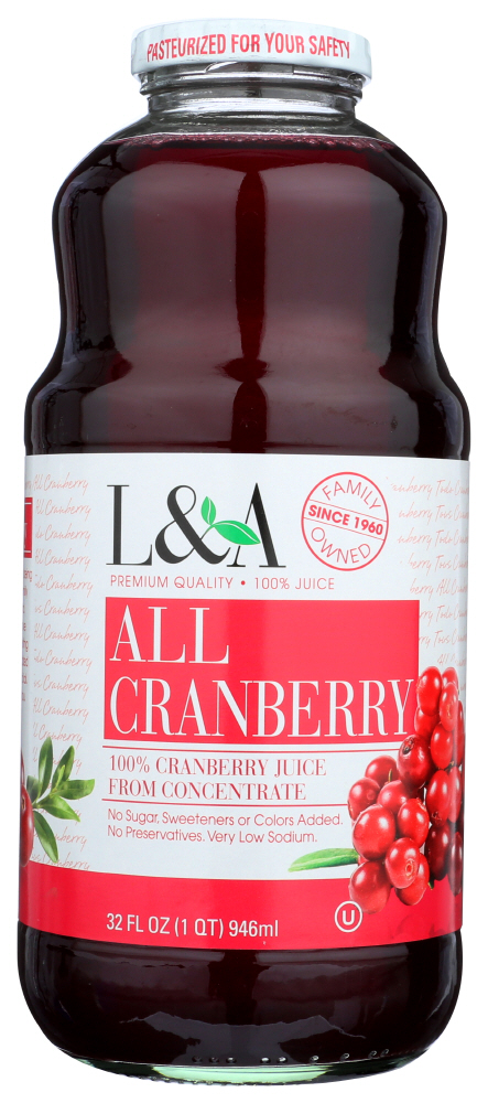 L&A Juice Company, Inc. L And A - All Cranberry - Case Of 6 - 32 Fl Oz