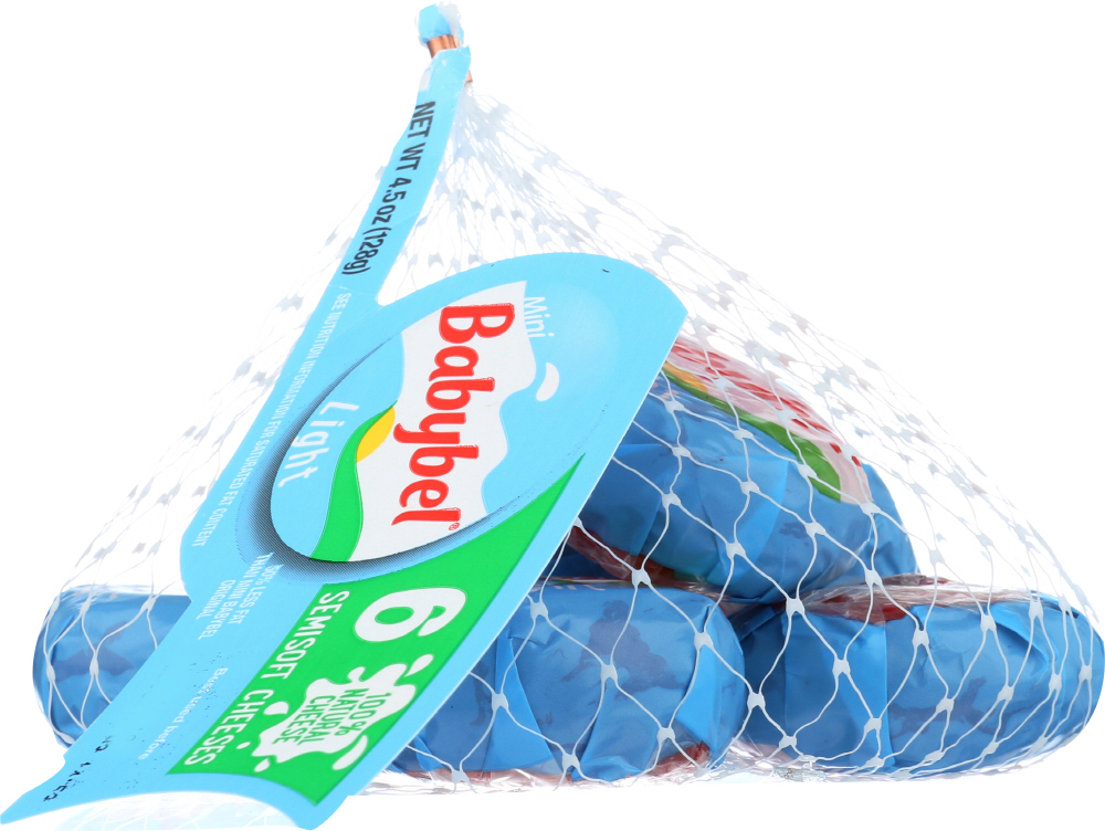Babybel Cheese, Semisoft, Light, Mini