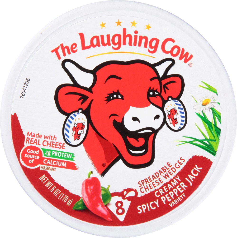 The Laughing Cow Creamy Spicy Pepper Jack Cheese Spread, 6 Oz