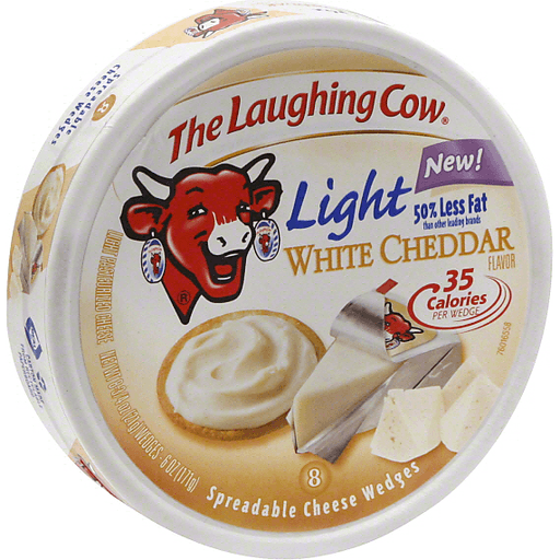 The Laughing Cow Spreadable Creamy Aged White Cheddar Cheese 8 Each Container