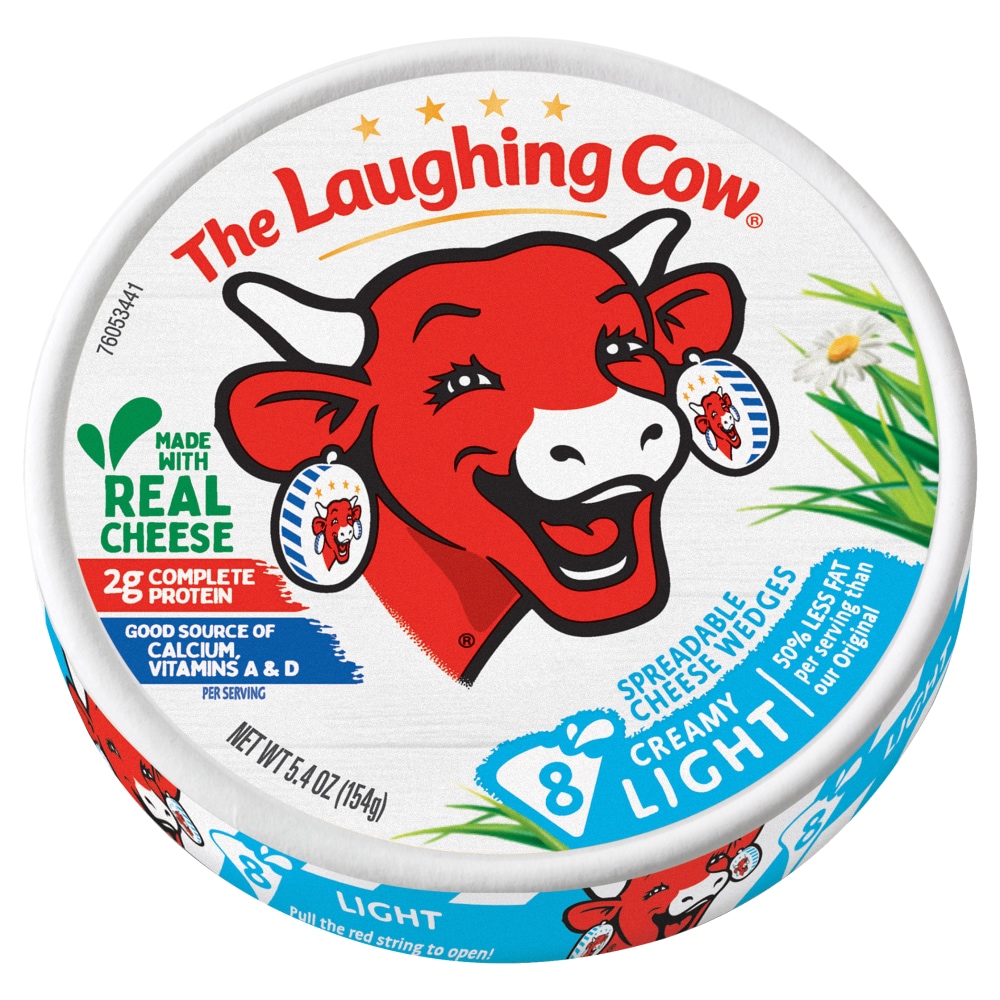The Laughing Cow Spreadable Cheese Wedges, Light, Creamy